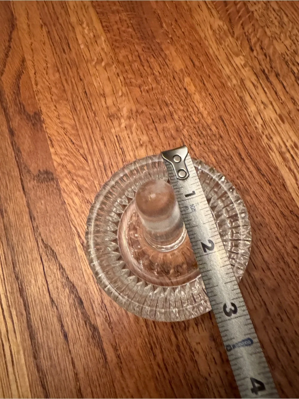 Vintage Clear Pressed Glass Ring Holder Dish Tray Vanity Organizer 4.25